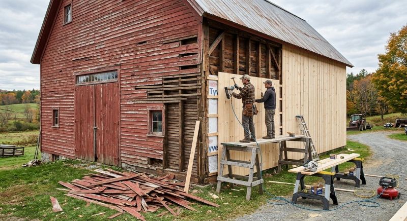 Barn Siding Replacement in Redding, CT