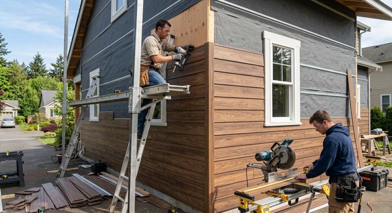 Faux Wood Siding Installation in Redding, CT