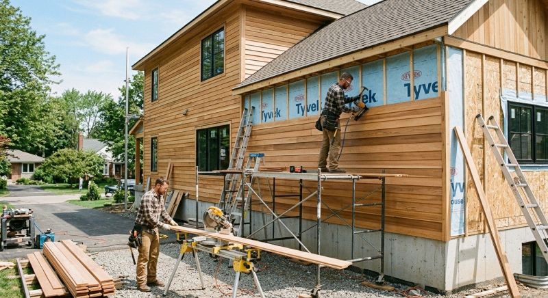 Faux Wood Siding Installation in Southington, CT