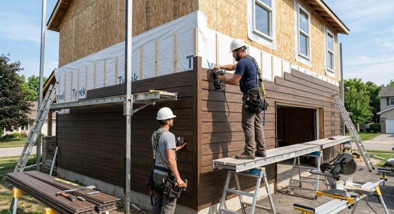 Faux Wood Siding Installation in Wallingford, CT