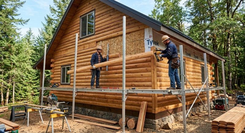 Log Siding Installation in Sandy Hook, CT